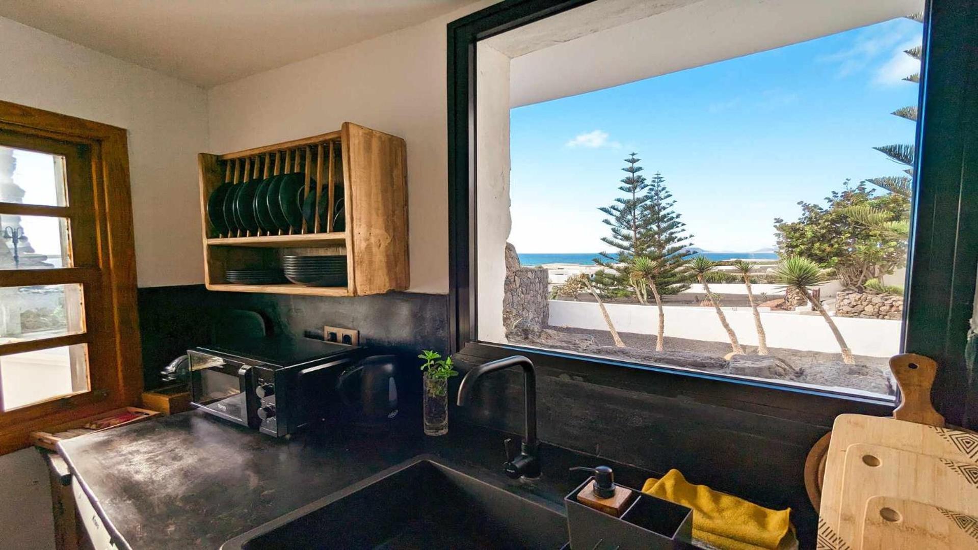 Bungalow Allende Famara Con Piscina Privada Y Ac Exterior foto